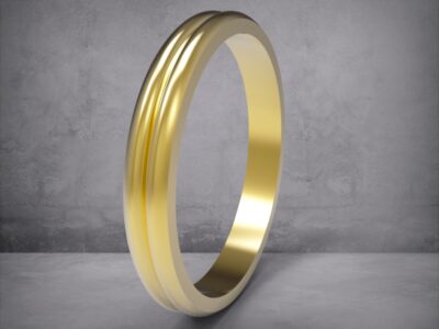 3D модель • обручка • «Подвійна Хвиля» • Артикул: OB-063