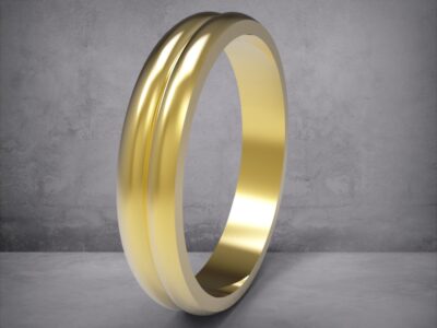 3D модель • обручка • «Подвійна Хвиля» • Артикул: OB-062