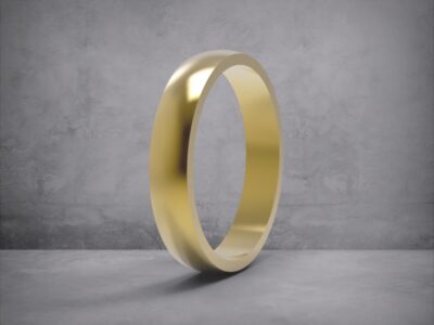 3D модель • обручка • «Класична гладка 4 мм» • Артикул: OB-057