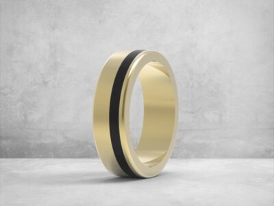 3D модель • обручка • «Лінія Чорної Емалі» • Артикул: OB-0053