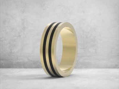 3D модель • обручка • «Двійна Лінія Емалі» • Артикул: OB-033