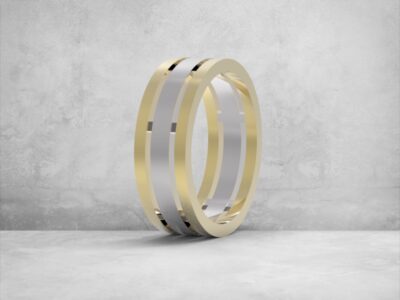 3D модель • обручка • «Подвійна Лінія» • Артикул: OB-011