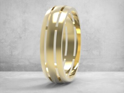 3D модель • обручка • «Tri-Line Elegance» • Артикул: OB-007