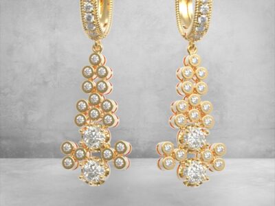 3D модель • сережки • „Каскад Сяйва“ • Артикул: SR-063