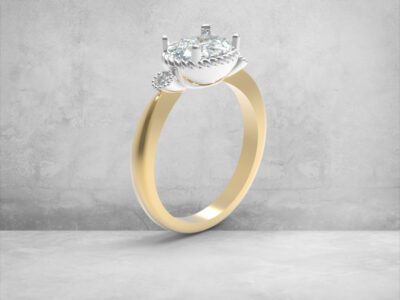 3D модель • помолвочне кільце • «Корона кохання» • Артикул: PN-050