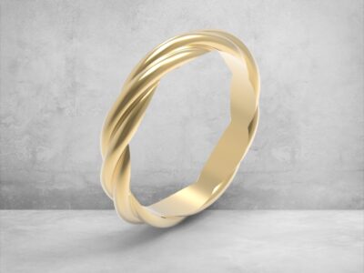 3D модель • обручка • «Сплетена Гармонія Mini» • Артикул: OB-003