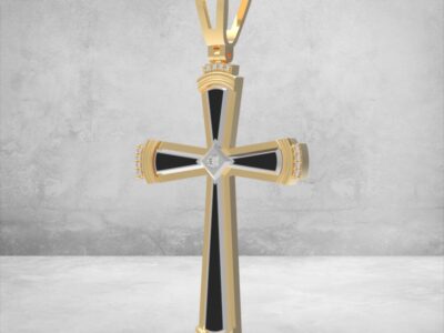 3D модель • Хрест • “Чорна Емаль” • Артикул: XR-006