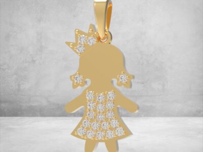 3D модель • Кулон «Принцеса у Діамантах» • Артикул: PN-019