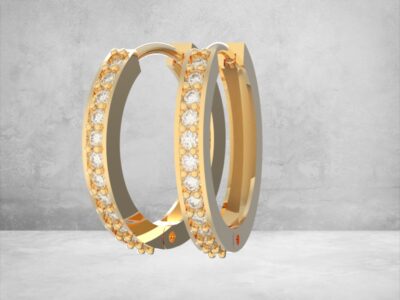 3D модель • сережки • «Блискуча лінія» • Артикул: SR-053