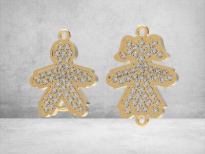 3D модель • Браслетні підвіски «Малюки-Сяйво» • Артикул: BR-002